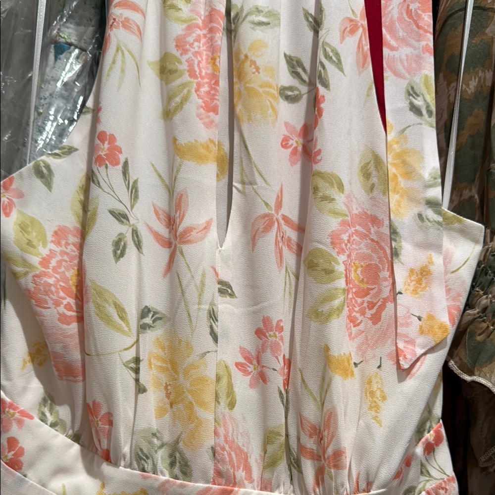 Floral Maxi Dress with Slit - Picture 2 of 4